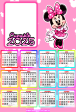 calendário 2025 Minnie rosa5