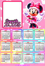 calendário 2025 Minnie rosa6