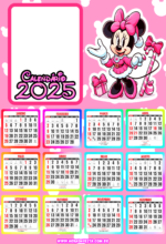 calendário 2025 Minnie rosa7