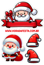 papai noel topo de bolo decoração de natal1