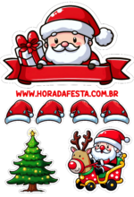 papai noel topo de bolo decoração de natal2