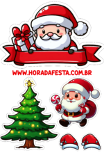 papai noel topo de bolo decoração de natal3