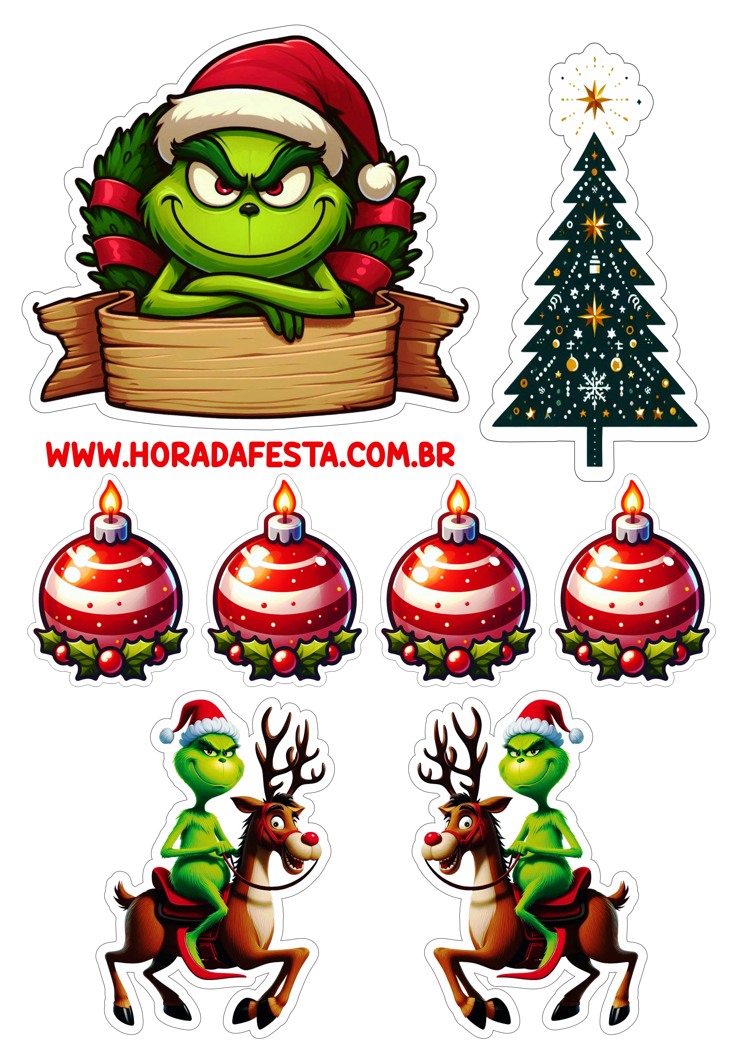 Aniversário temático feliz natal Grinch desenhos engraçados png