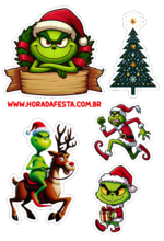 topo de bolo grinch aniversário tema natal2