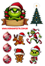 topo de bolo grinch aniversário tema natal3