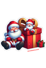 adesivo papai noel com contorno para recorte4