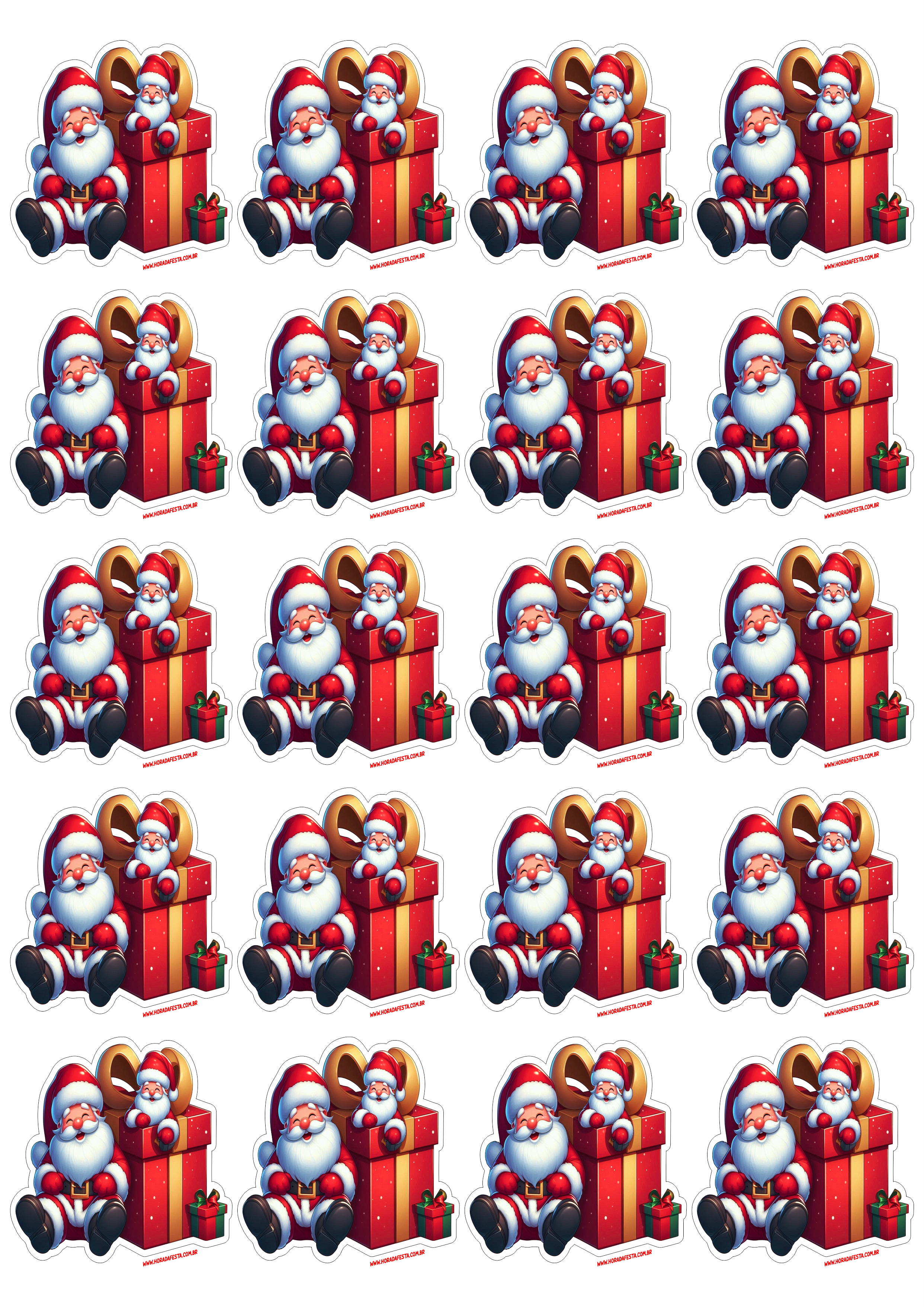 Adesivo para imprimir Papai Noel imagem fofinha artes visuais papelaria criativa imagens de natal free download 20 imagens png