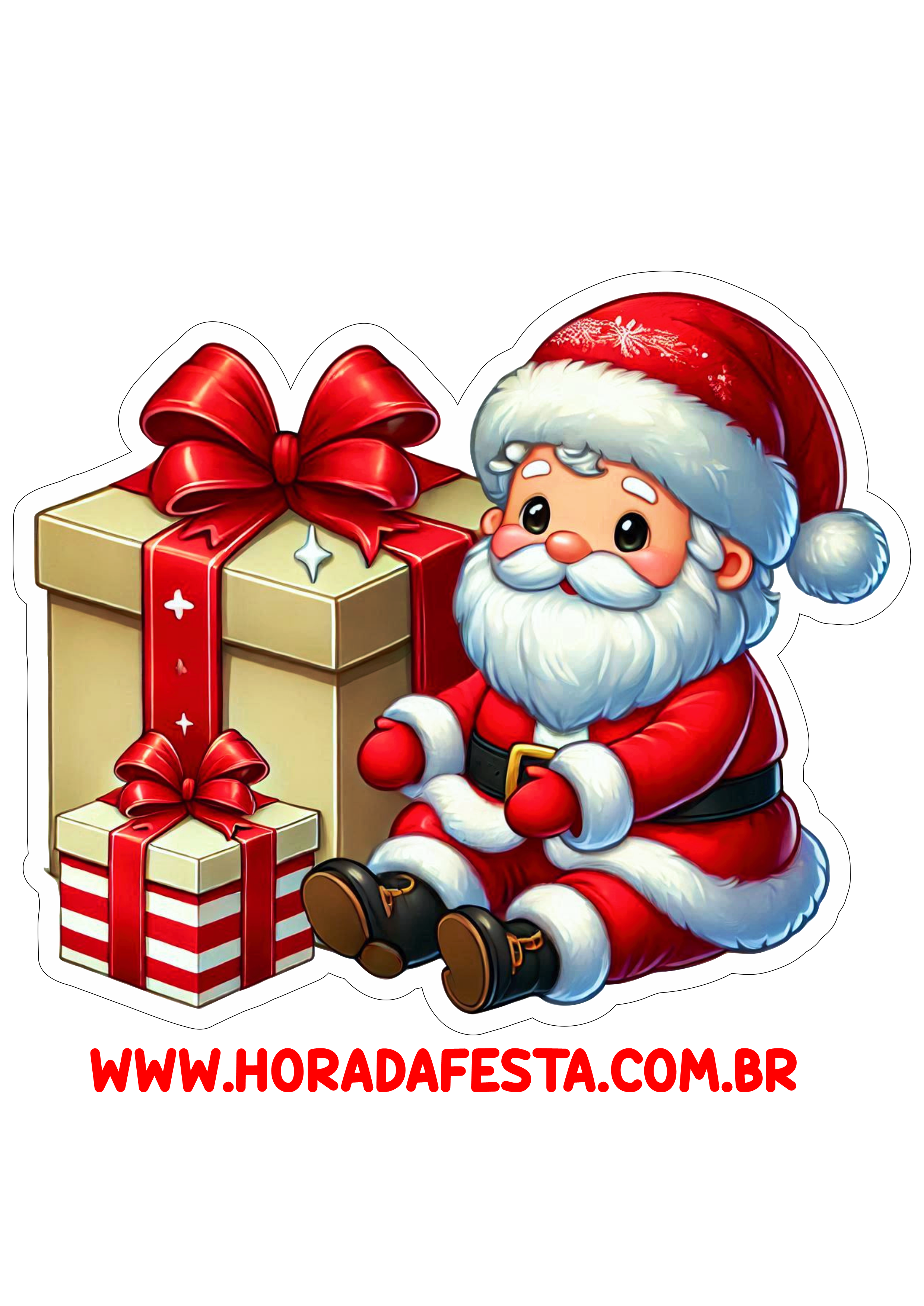 Adesivo para imprimir Papai Noel imagem fofinha artes visuais papelaria criativa imagens de natal decoração free download png