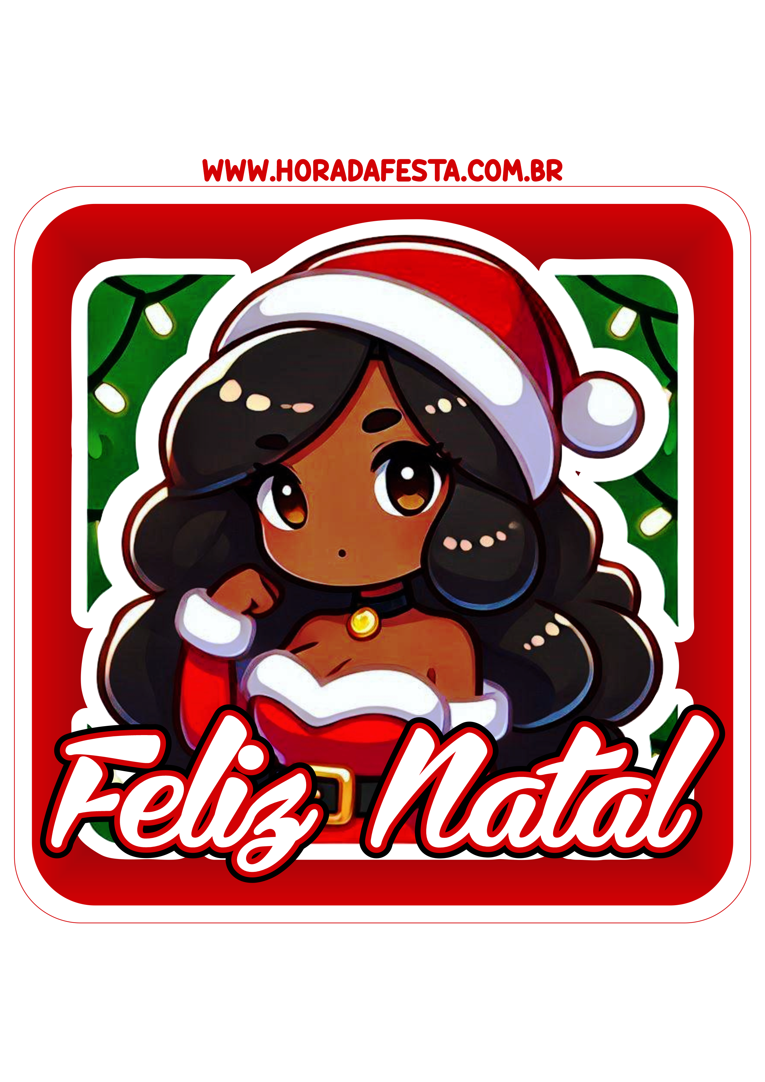 Adesivos para decoração feliz natal pronto para imprimir e decorar papelaria criativa menina mulher desenho fofinho png