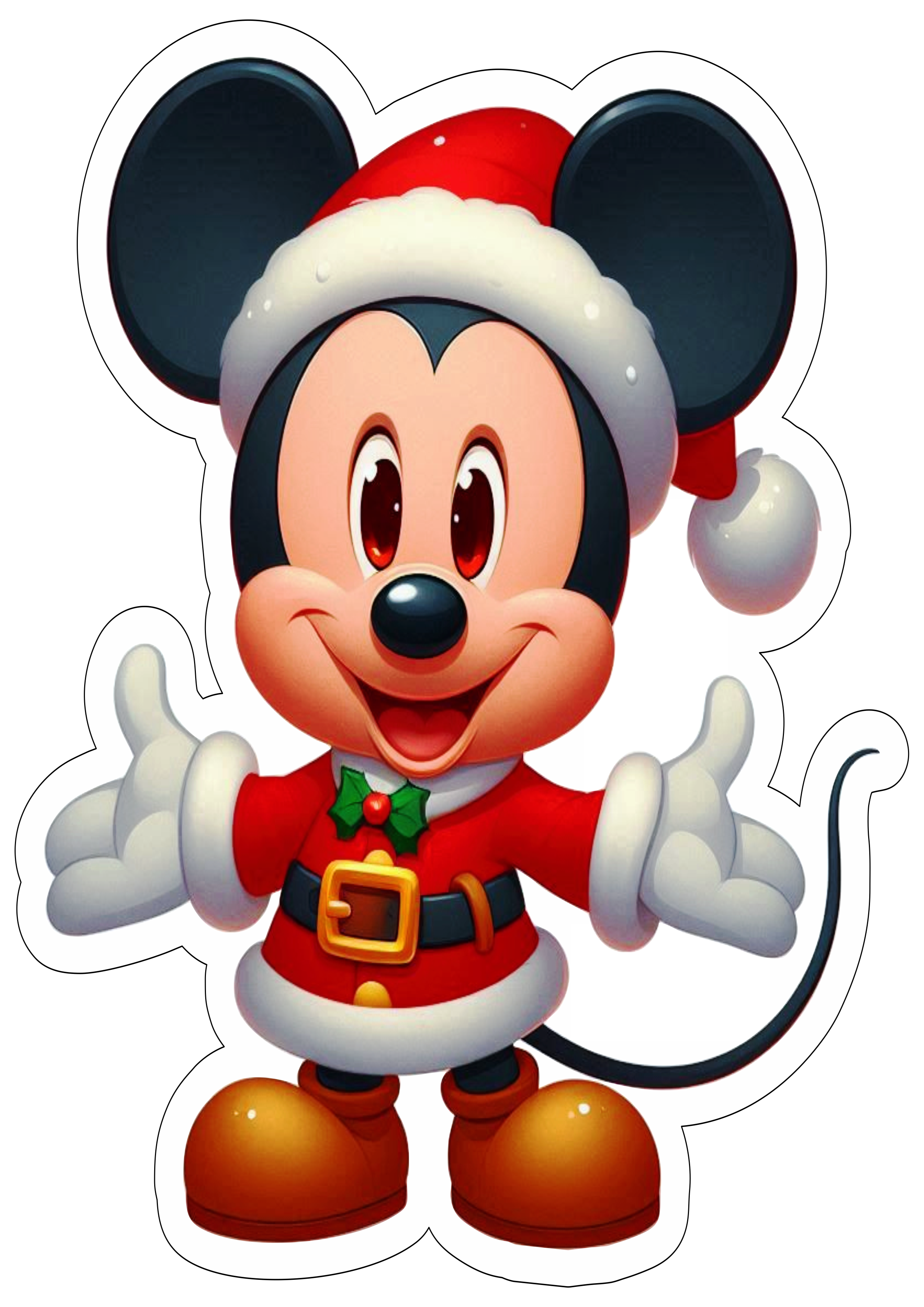 Centro de mesa Mickey Mouse decoração de natal fundo transparente ilustração png