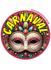 adesivo redondo carnaval 2025