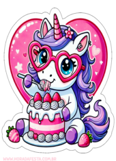 unicornio fofinho desenho simples decoração de aniversário