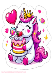 unicornio fofinho desenho simples decoração de aniversário4