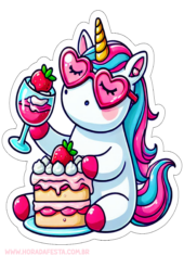 unicornio fofinho desenho simples decoração de aniversário7