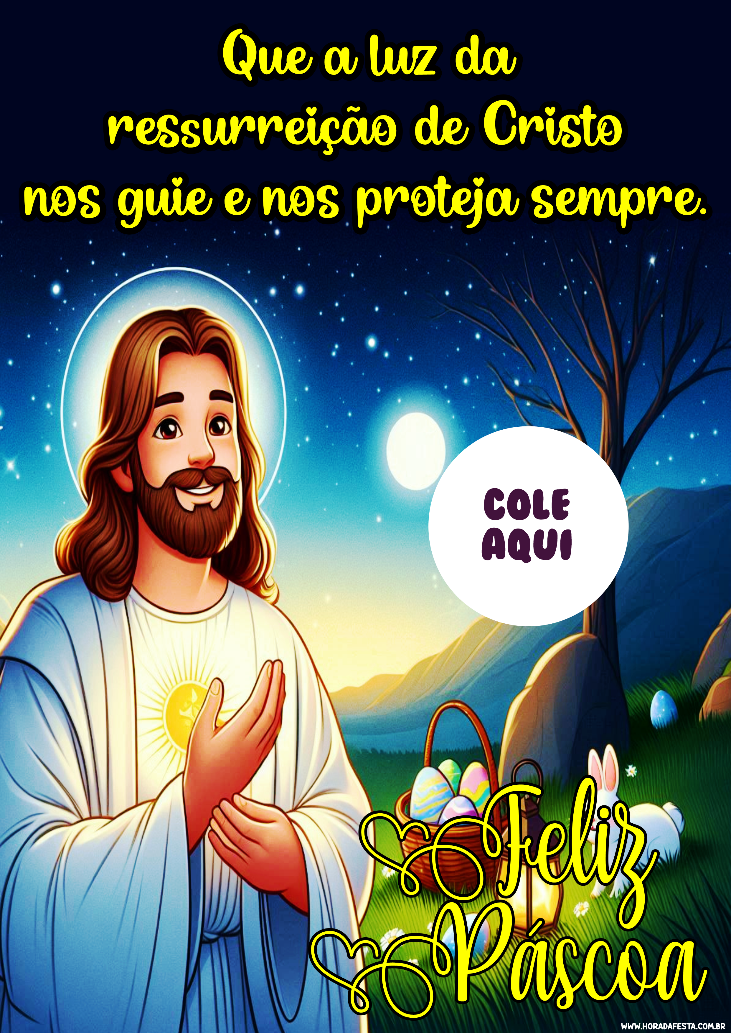 Feliz páscoa cartãozinho com frases religiosa com bombom para mimar seus clientes Jesus Cristo pronto para imprimir semana santa png