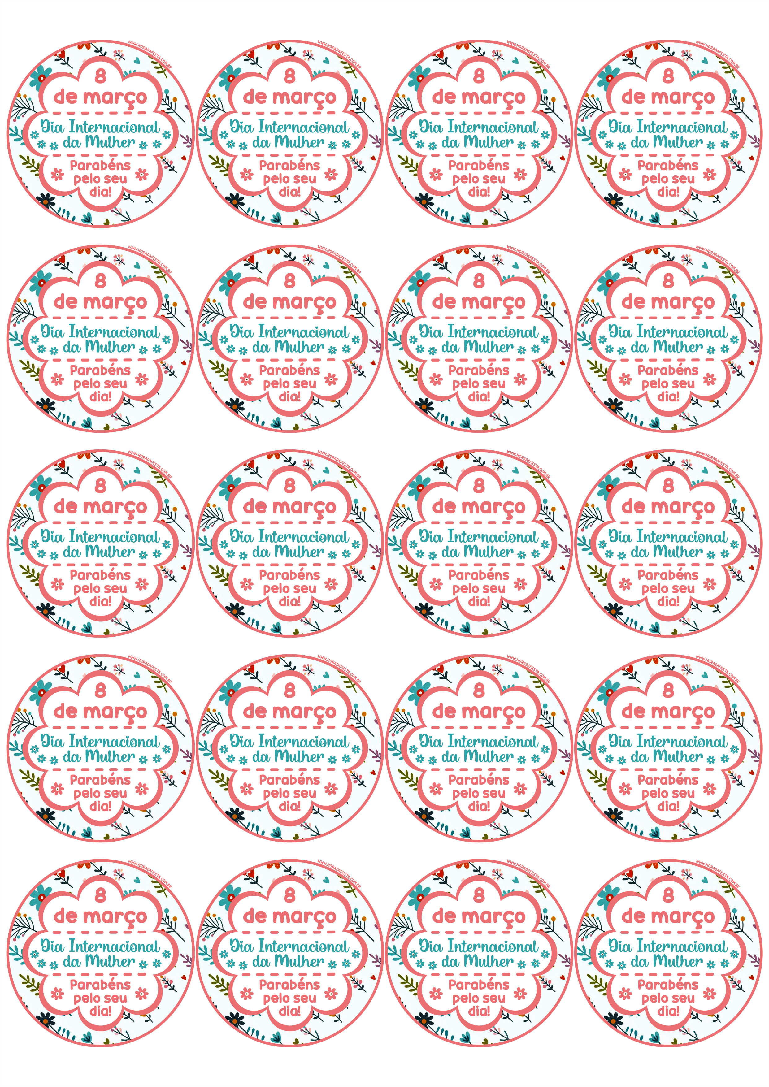 8 de março dia da mulher adesivo redondo tag sticker pronto para imprimir artigos criativos e personalizados de papelaria 20 imagens png