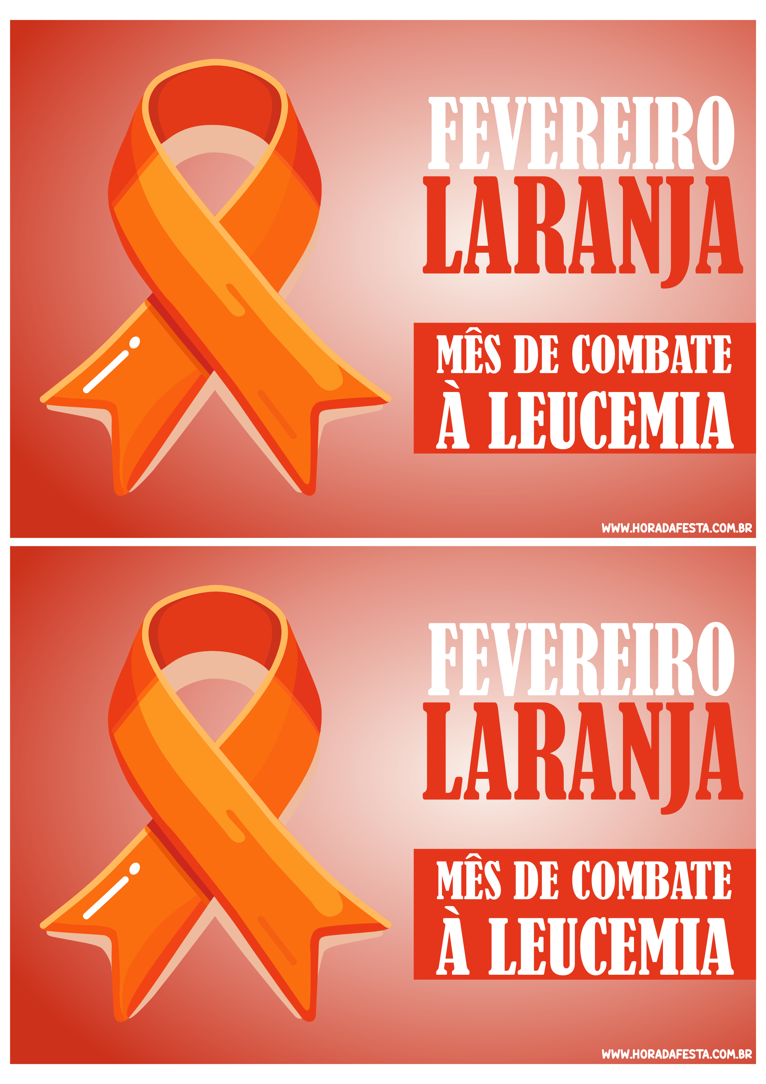 Fevereiro laranja mês de conscientização sobre a leucemia artes gráficas para banners e panfletinhos campanha 2 imagens png