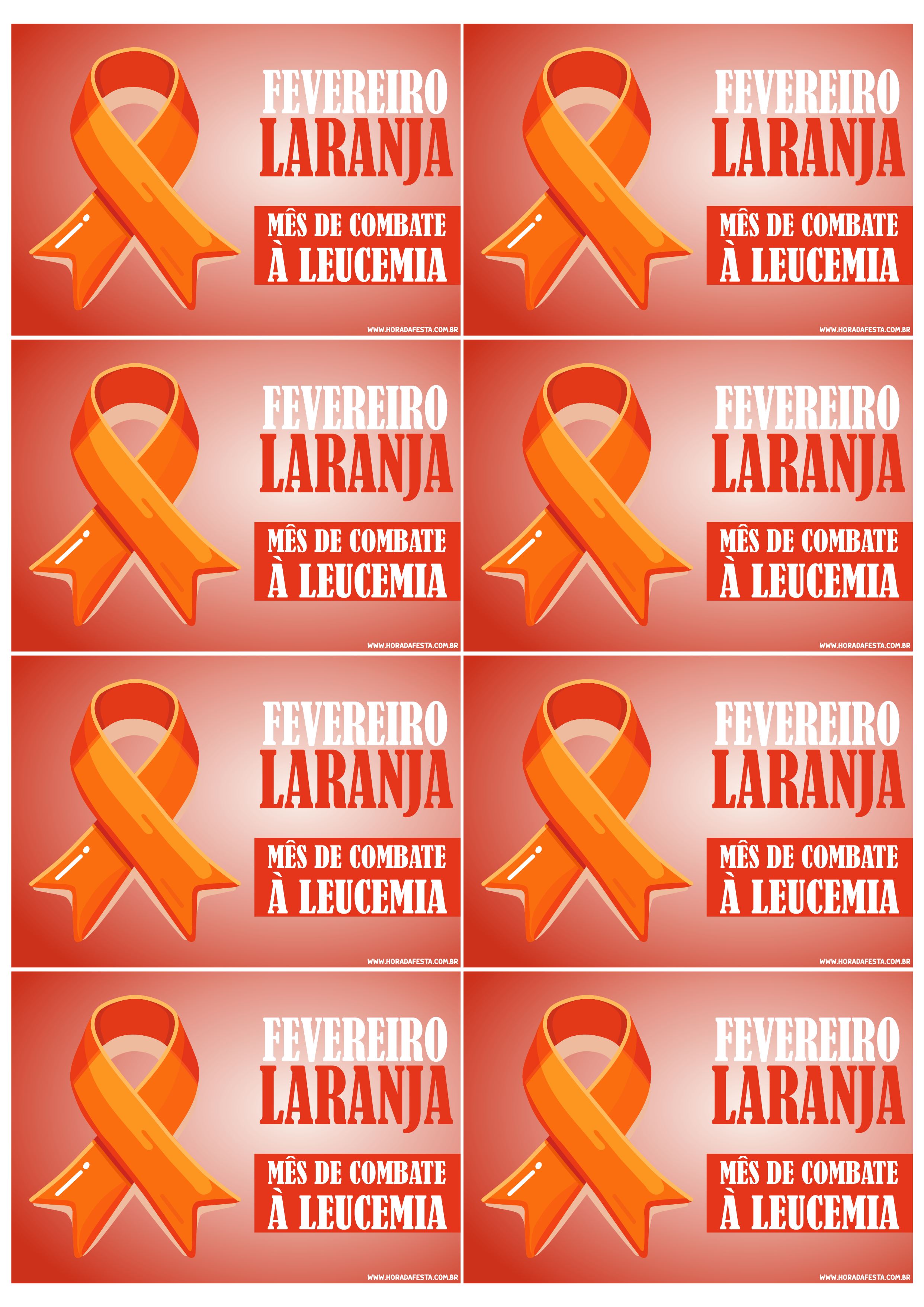 Fevereiro laranja mês de conscientização sobre a leucemia artes gráficas para banners e panfletinhos campanha 8 imagens png