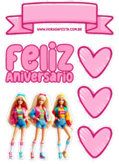 topo de bolo barbie aniversário infantil
