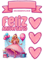 topo de bolo barbie aniversário infantil1