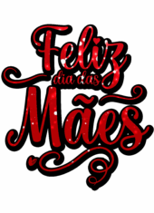 feliz dia das mães letreiro designer3