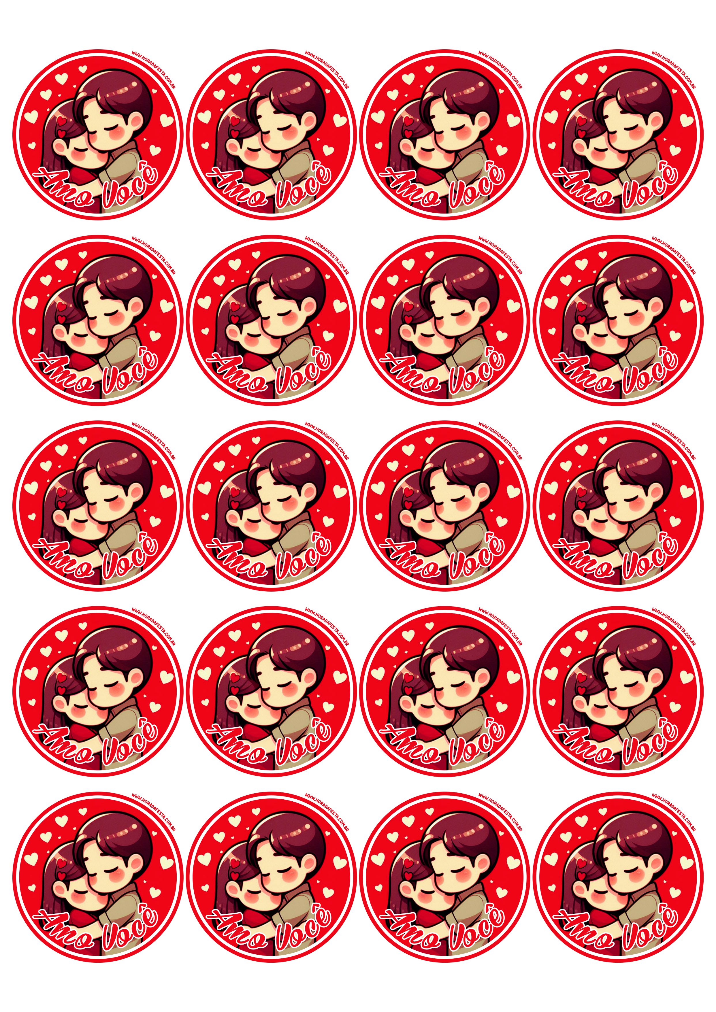 Dia dos namorados adesivo redondo casal fofinho apaixonado amo você vermelho red tag sticker grátis 20 imagens png