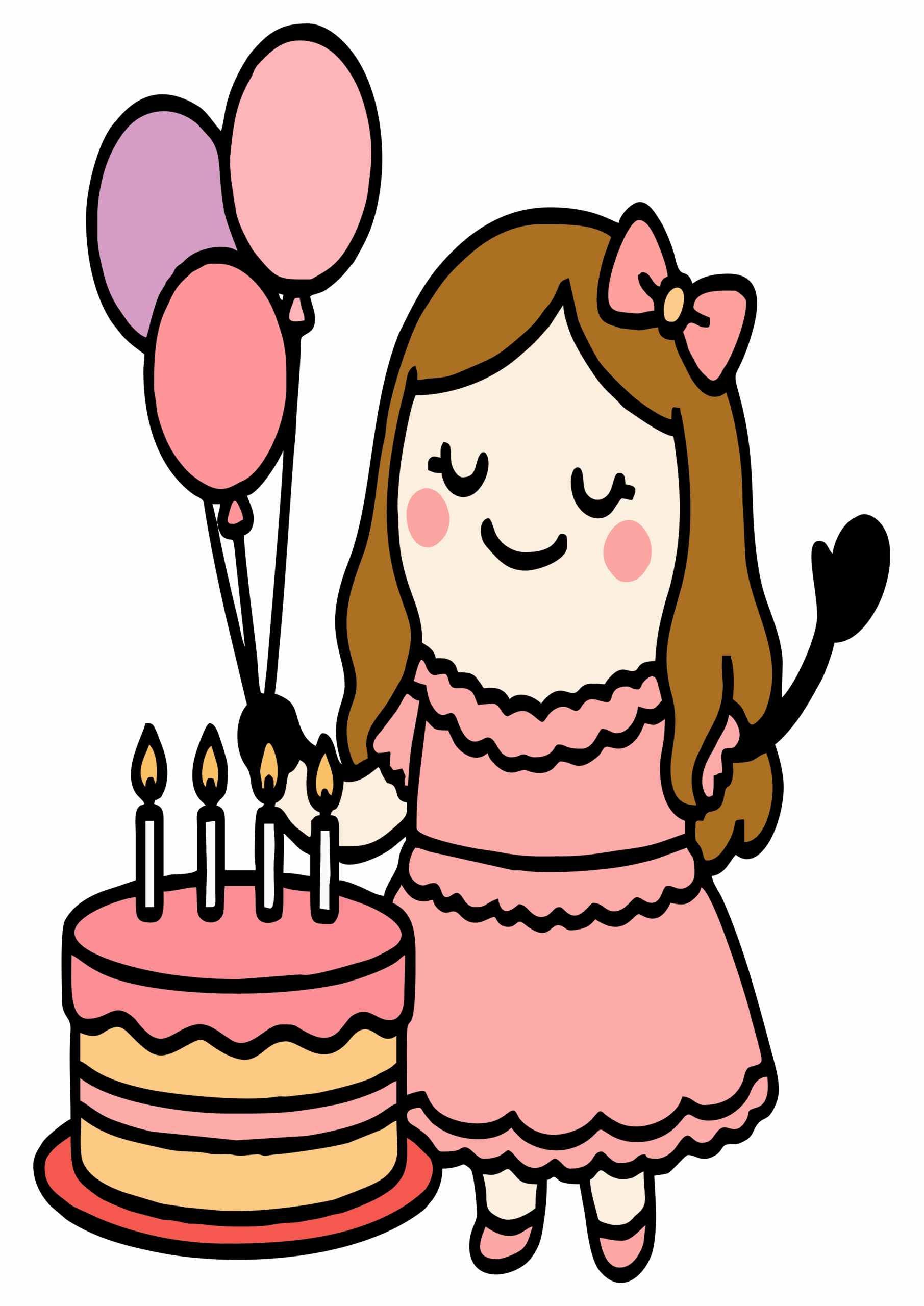 Figurinhas para whatsapp flork of cows aniversário desenho simples balões e vestido png