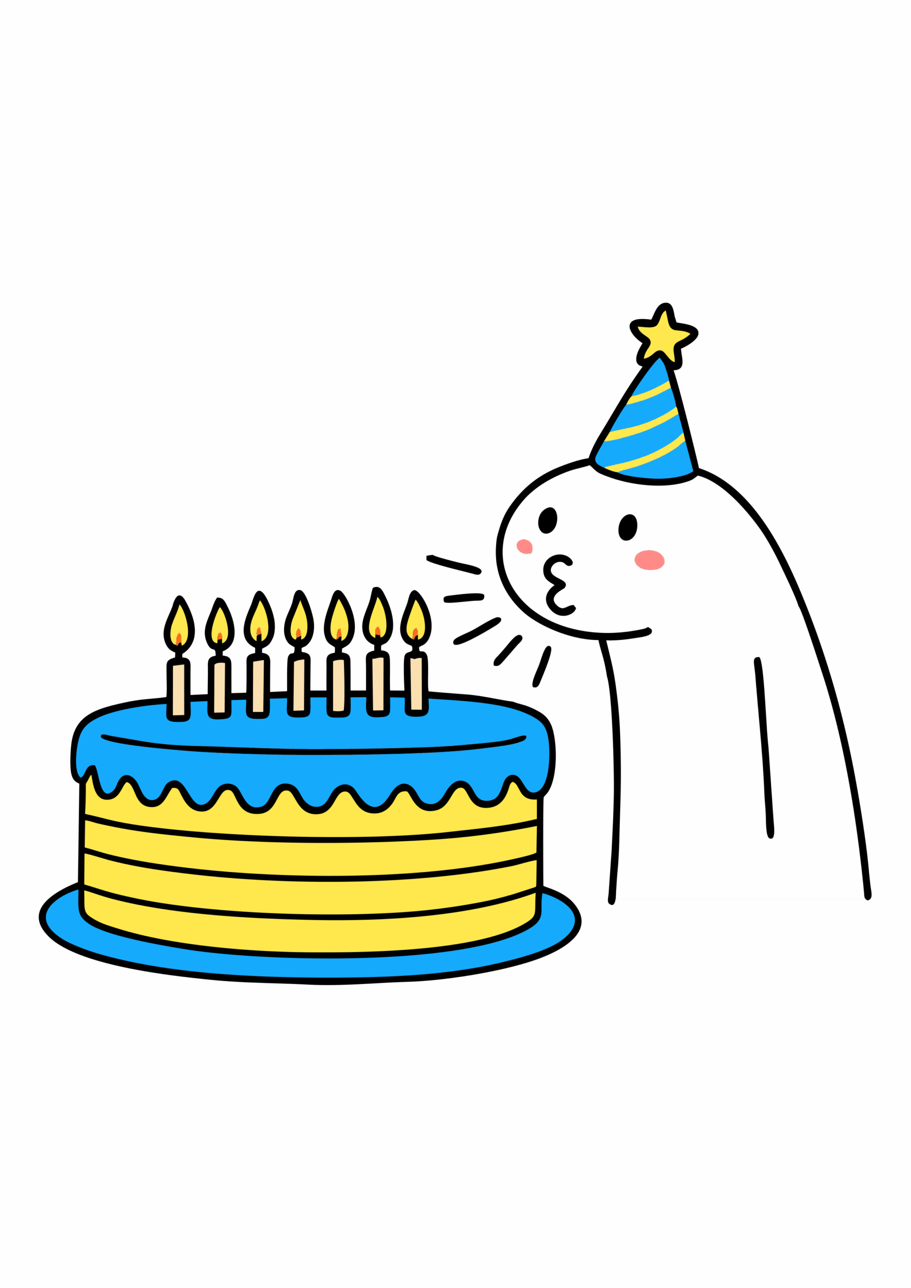 Flork of cows decoração de aniversário bonequinho de meia soprando velinhas figurinha para whatsapp png
