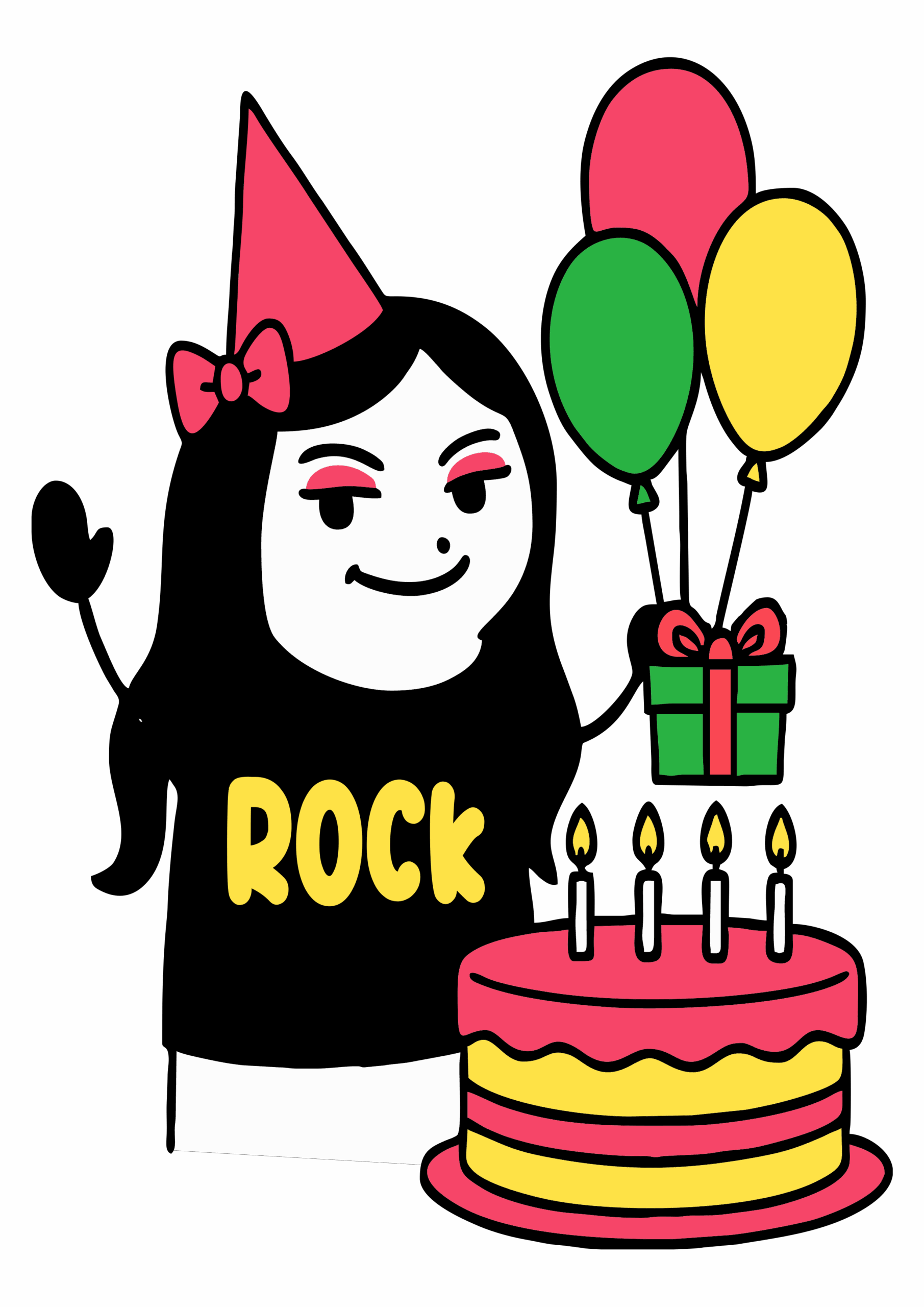 Figurinhas para whatsapp flork of cows aniversário desenho simples rock png