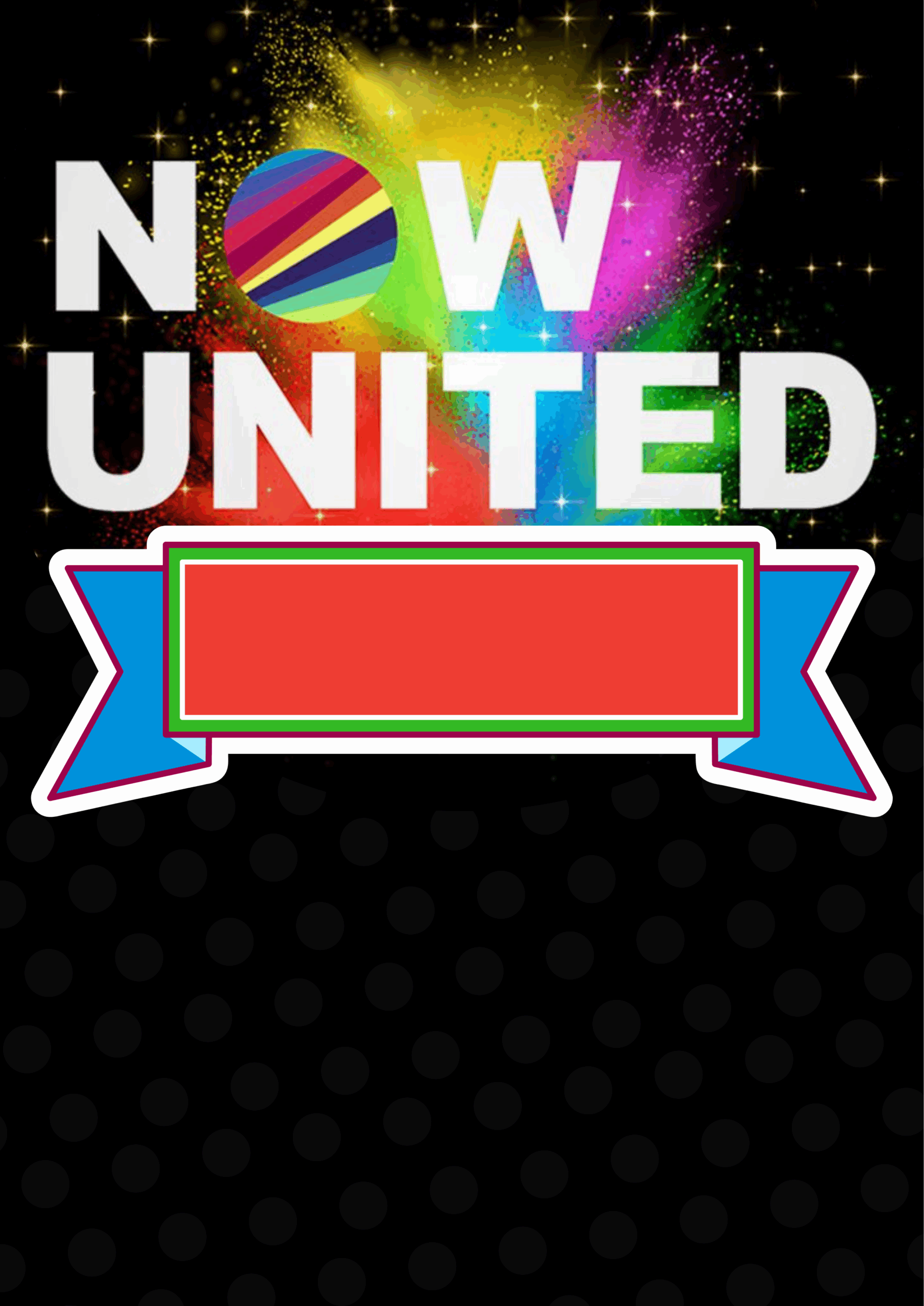 Convite de aniversário Now United artigos de papelaria molde limpo para personalização png