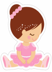 bailarina desenho infantil simples com contorno