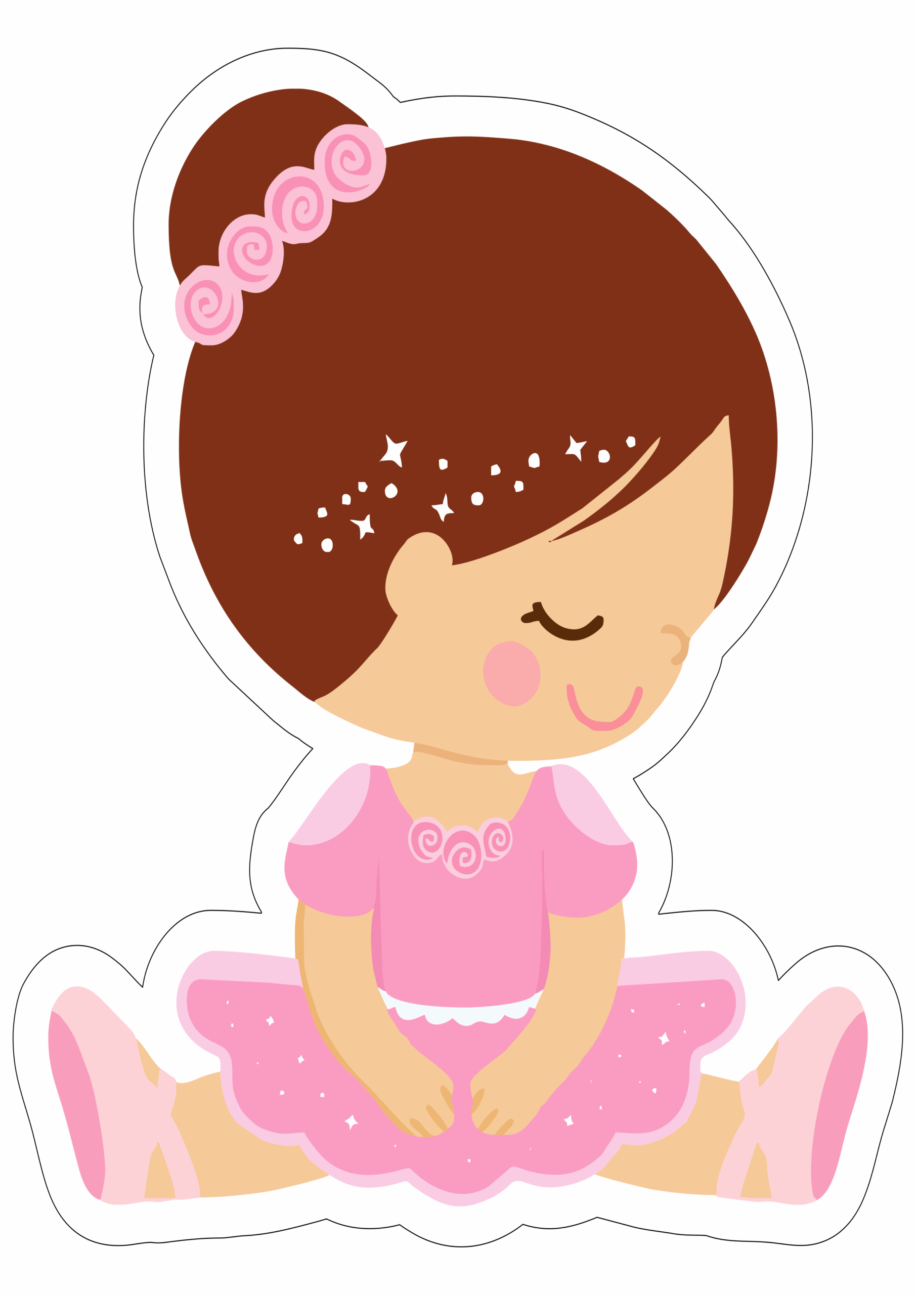 Desenho simples bailarina fofinha imagem com fundo transparente png