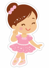 bailarina desenho simples com contorno pose para foto