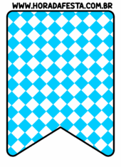 bandeirinha xadrez azul