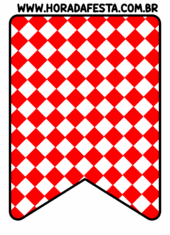 bandeirinha xadrez vermelho