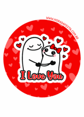 dia dos namorados adesivos redondo flork of cows