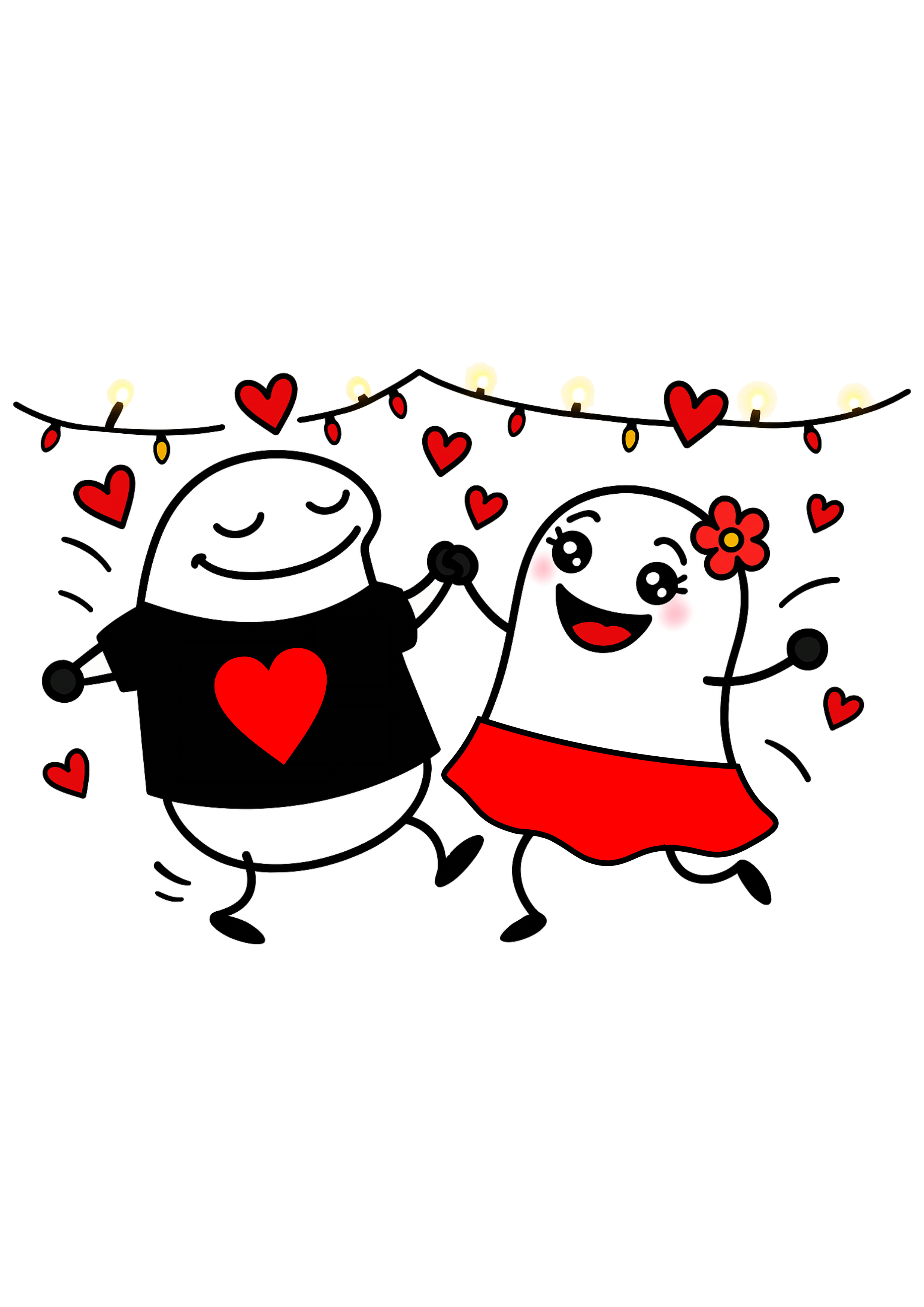 dia dos namorados flork desenho simples1