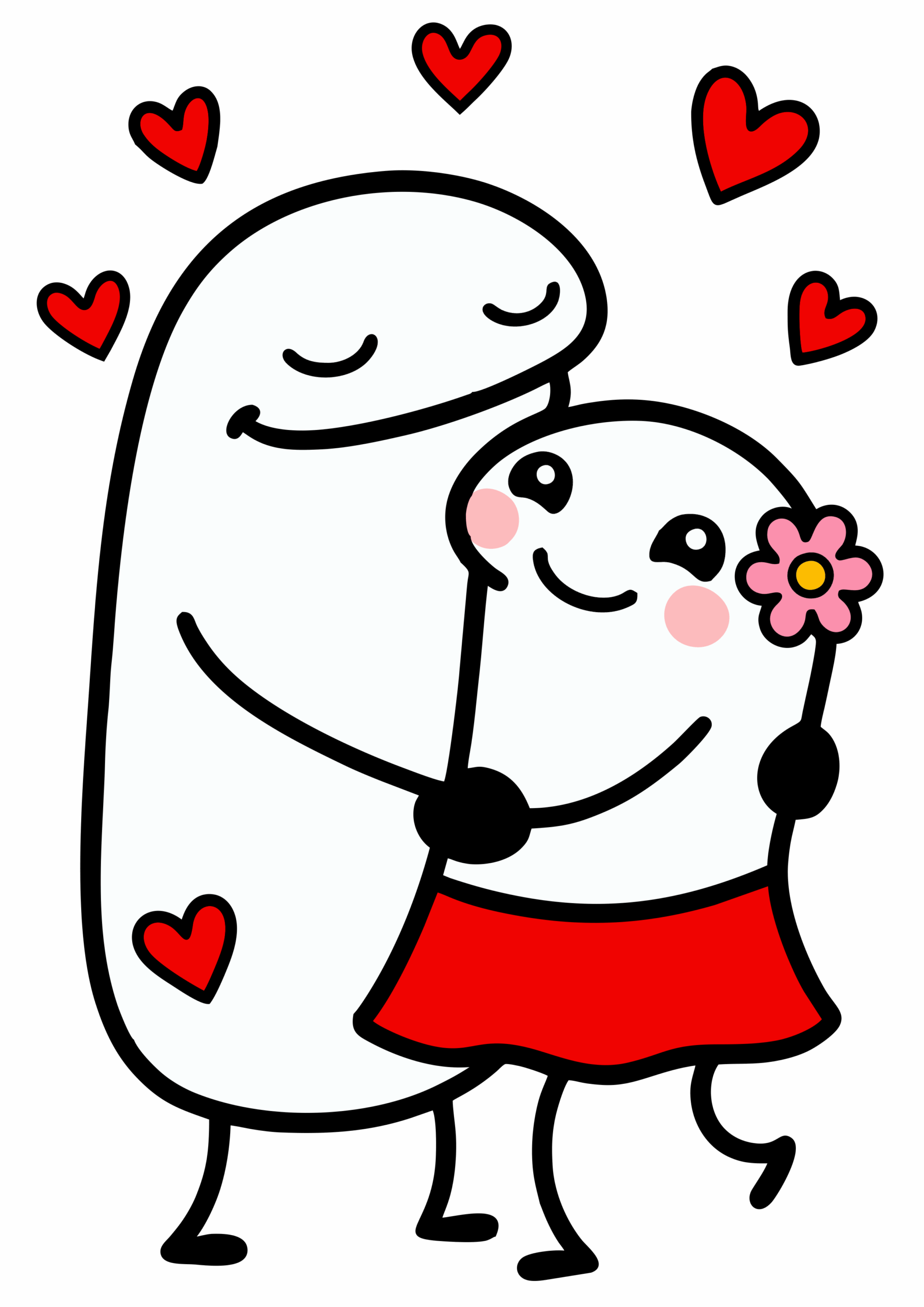 Flork of cows dia dos namorados casal apaixonado figurinhas engraçadas para redes sociais png