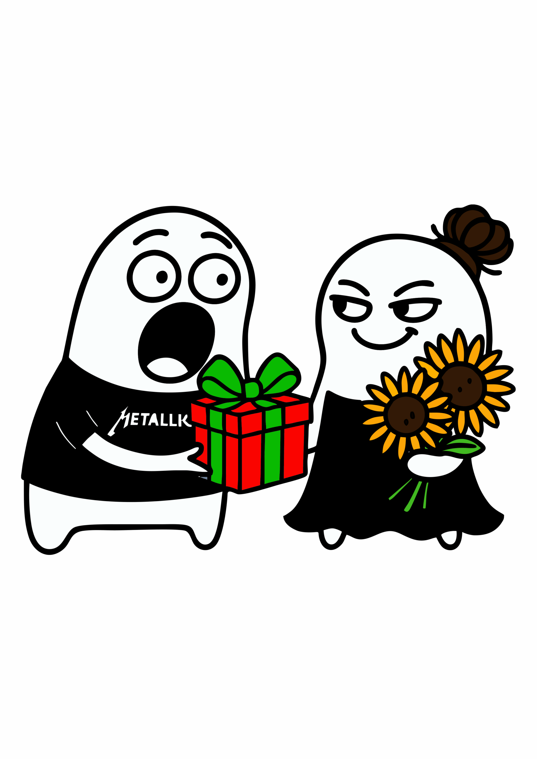 Dia dos namorados flork of cows figurinhas engraçadas para redes sociais casal metaleiro rock png