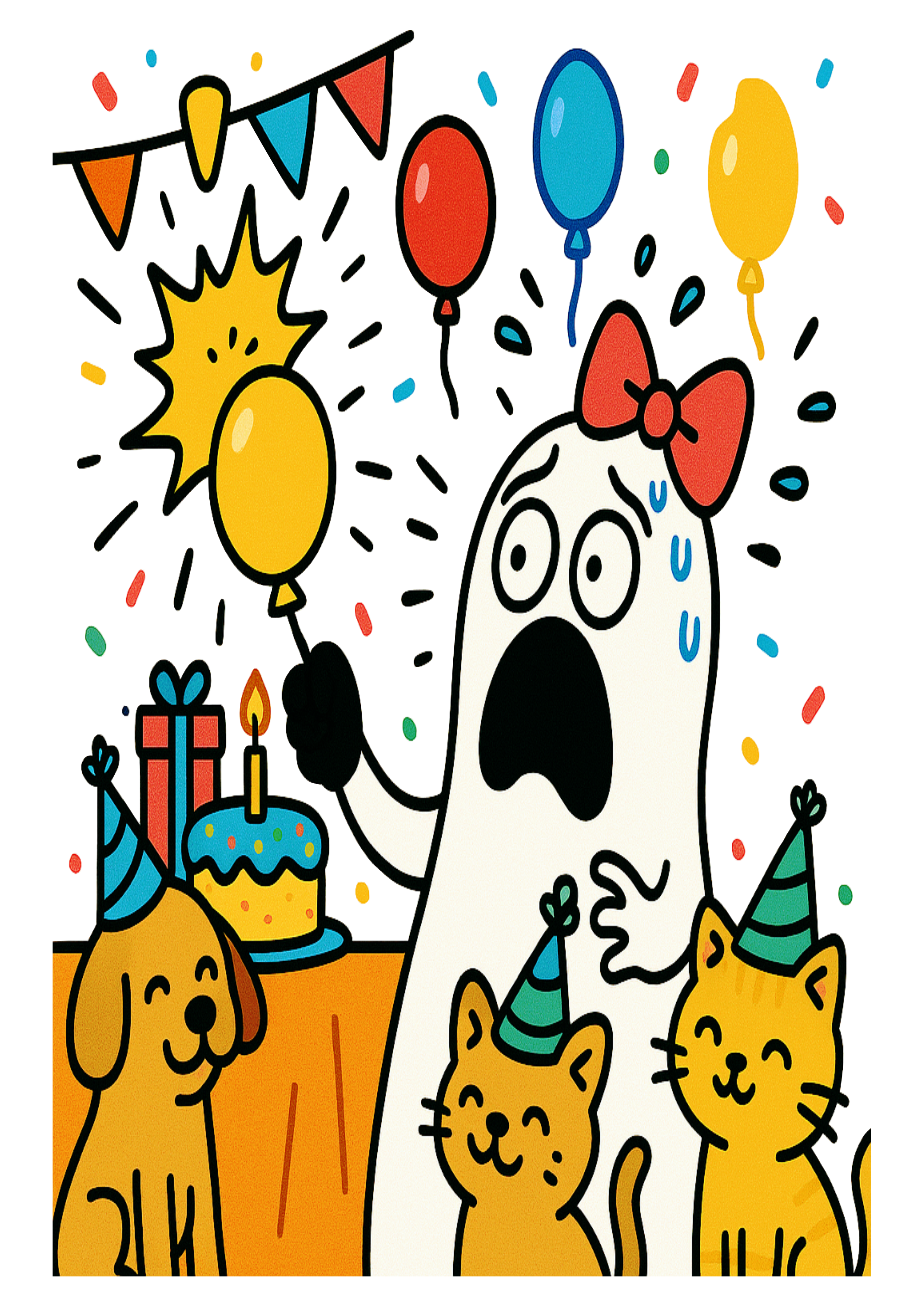 Figurinhas flork of cows aniversário surpresa cães e gatos png