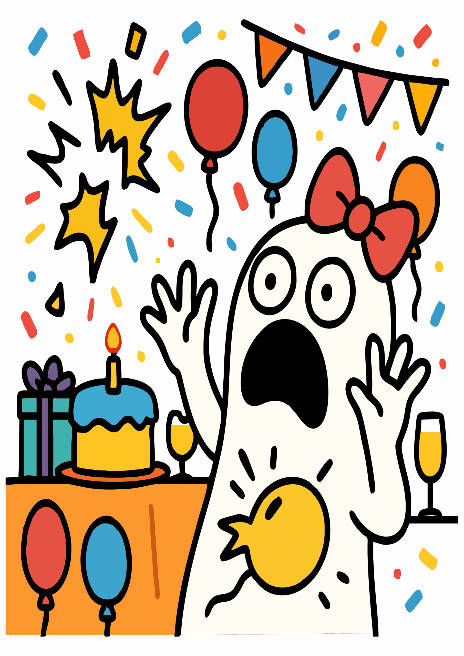 Figurinhas flork of cows aniversário surpresa susto png