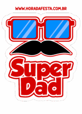fathers day super dad cake topper