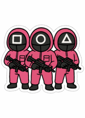 round six personagem cartoon soldados