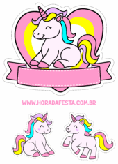 unicornio fofinho topo de bolo aniversário