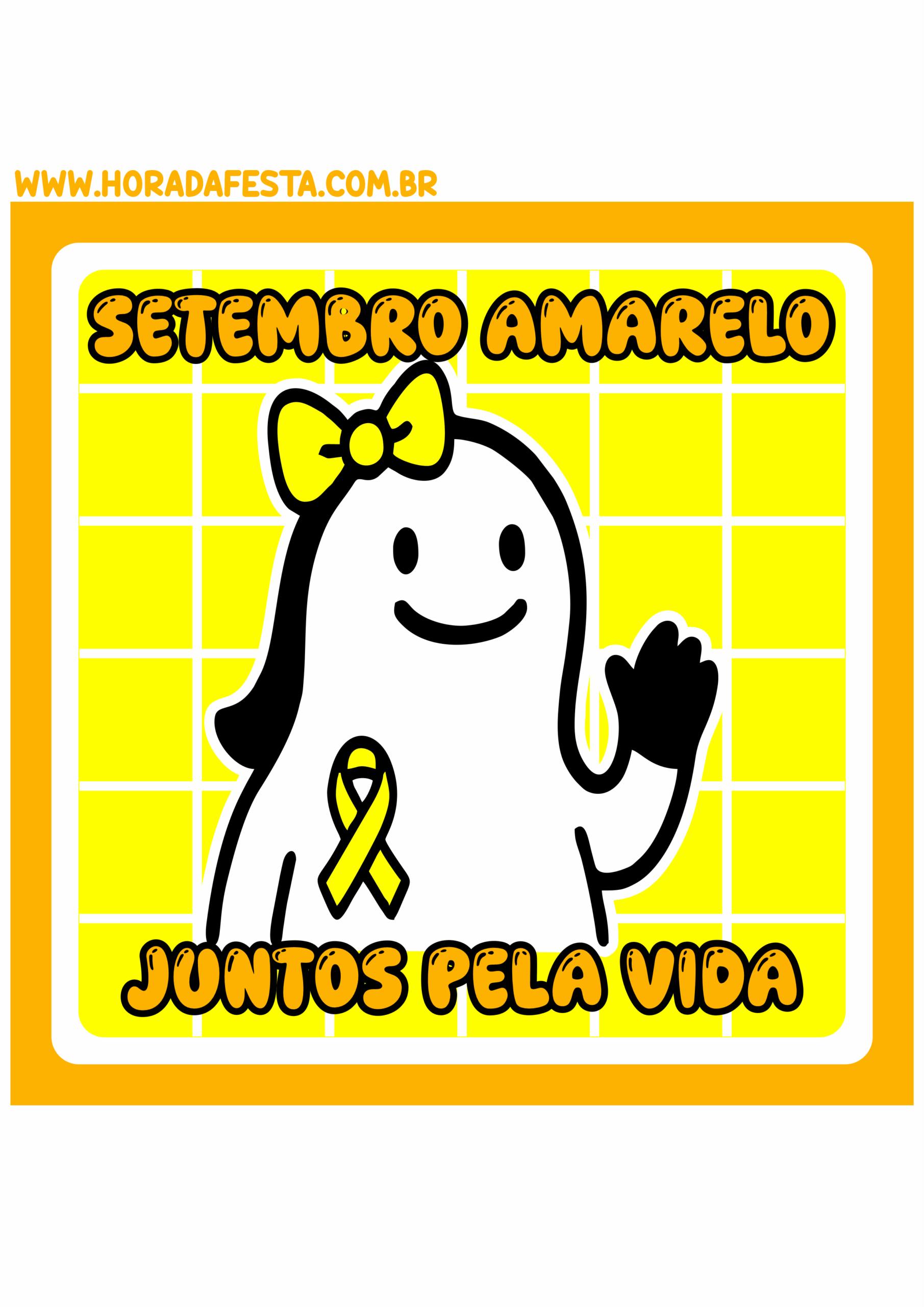 Setembro amarelo campanha de conscientização adesivo quadrado para imprimir decoração etiquetas e mimos para clientes png