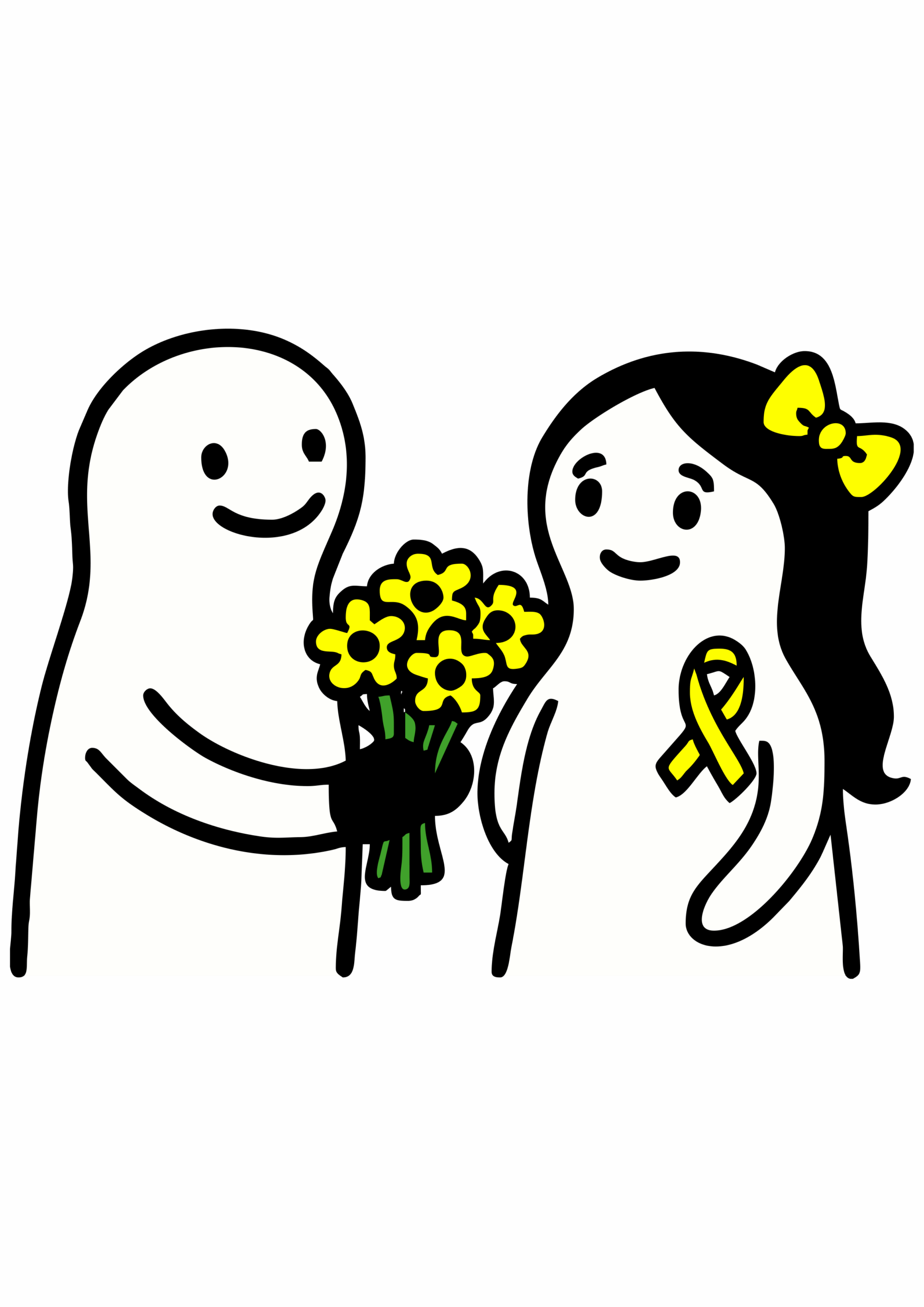 Setembro amarelo campanha de conscientização e prevenção flork of cows desenho simples e engraçado presente flores png