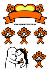 topo de bolo setembro amarelo flower