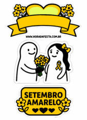topo de bolo setembro amarelo pronto para imprimir