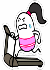 flork of cows figurinhas para redes sociais academia esteira