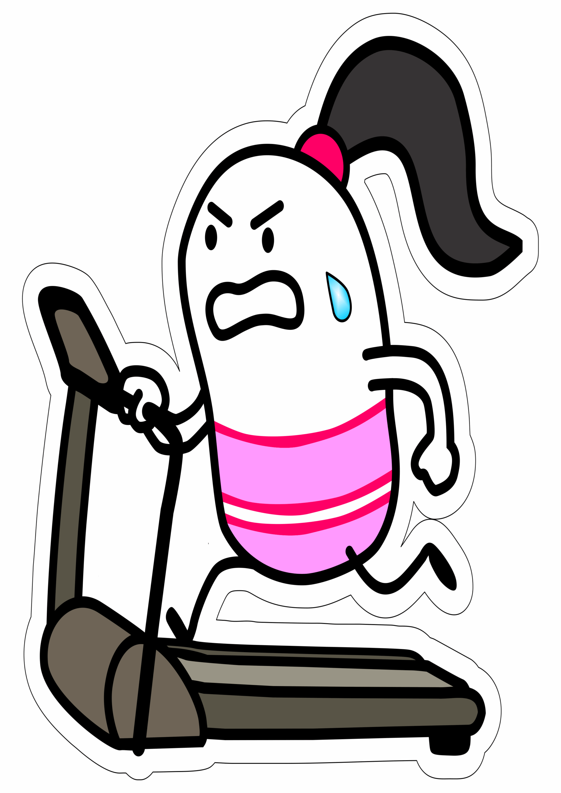 Figurinhas engraçadas para whatsapp flork of cows academia de musculação correndo na esteira desenho simples png